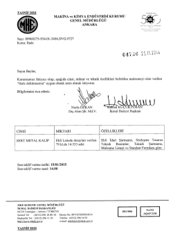 Teklif İsteme Mektubu