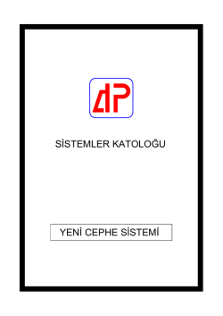 SİSTEMLER KATOLOĞU YENİ CEPHE SİSTEMİ