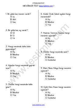 MEVSİMLER TEST WWW.testimiz.com )