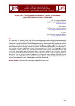 26.Kandil İnge&ccedil; - Eğitim ve &Ouml;ğretim Araştırmaları Dergisi