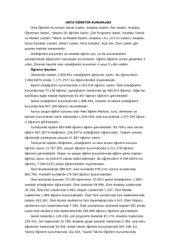 EĞİTİM İSTATİSTİKLERİ