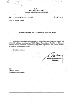 milli eğitim bakanlığının teşkilat ve g&ouml;revleri hakkında kanun