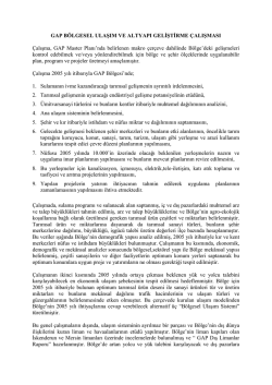 GAP B&ouml;lgesi Ulaşım ve Altyapı Projesi (BUA)