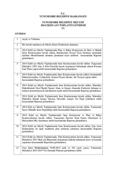 2014 Ekim Ayı Meclis G&uuml;ndemi