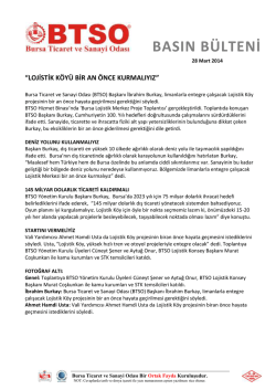 lojistik k&ouml;y&uuml; bir an &ouml;nce kurmalıyız