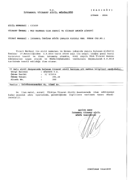 T._c._ _ _ &ldquo;_ ( KADIK &Ouml; Y ) - MGS Marmara Gıda Sanayi ve Ticaret