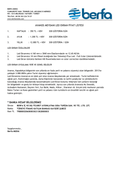 banka hesap bilgilerimiz avanos meydanı led ekran fiyat listesi