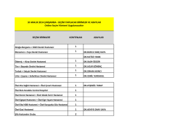 se&ccedil;im birimleri kontenjan adaylar 1 1 1 1 1 1 1 1