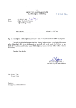 İl&ccedil;e Miııi Eğitim M&uuml;d&uuml;rl&uuml;ğ&uuml; 2 &Ucirc; KAŞ 20] ğ