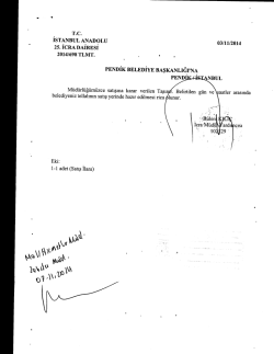 T.c. İSTANBUL ANADOLU 25. İCRA DAİRESİ 2014/698 TLMT. . -