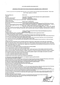 ELEKTRİK ENERJİSİ SATIN ALINACAKTIR JANDARMA EĞİTİM