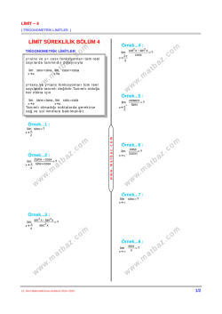 LİMİT SÜREKLİLİK BÖLÜM 4