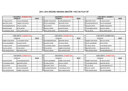 2013- 2014 SEZONU ANKARA AMAT&Ouml;R 1 NCİ LİG PLAY OF