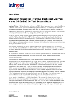 Efsaneler Y&uuml;kseliyor : T&uuml;rkiye Basketbol Ligi Yeni Marka