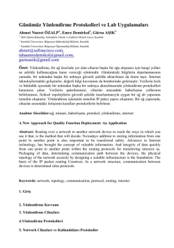 Günümüz Yönlendirme Protokolleri ve Lab Uygulamaları