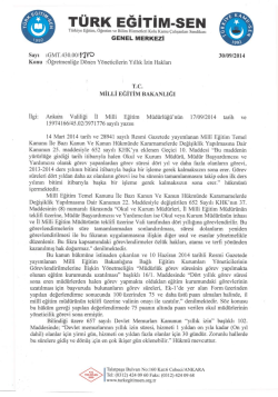 meb_yazi_1310_30092014 (1) - T&uuml;rk Eğitim-Sen