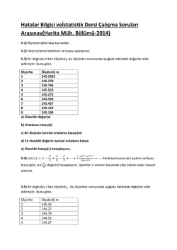 Araınav &ccedil;alışma soruları