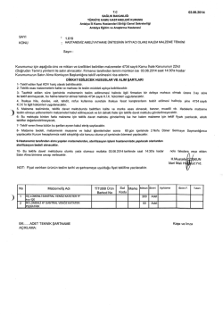 tc 02.06.201 4 sağlık bakanlığı - Antalya Eğitim ve Araştırma Hastanesi