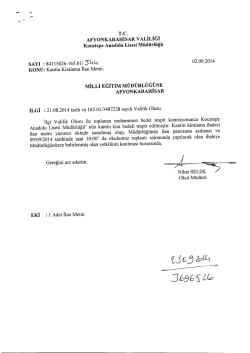 M&uuml;d&uuml;rl&uuml;ğ&uuml;m&uuml;z&uuml;n konu ile ilgili ilan metni.
