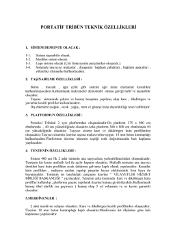 55 KİŞİLİK PROTOKOL TRİB&Uuml;N&Uuml;N&Uuml;N TEKNİK &Ouml;ZELLİKLERİ