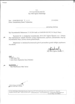 2014-2015 Sene Başı Genişletişmiş Z&uuml;mre Toplantısı