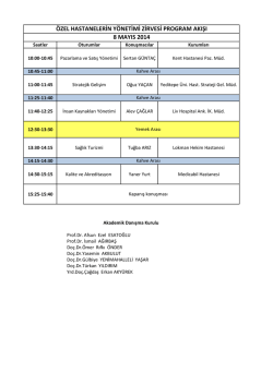 8 Mayıs Program
