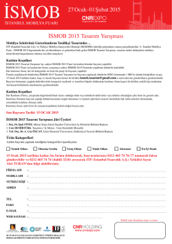 ISMOB 2015 Tasarım Yarışması Formu