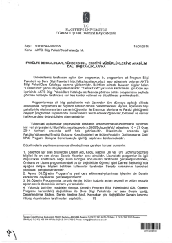 AKTS Bilgi Paketi/Ders Kataloğu Son D&uuml;zeltme Duyurusu
