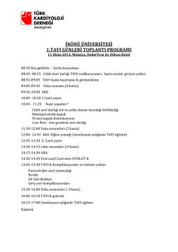 in&ouml;n&uuml; &uuml;niversitesi 1.tavı g&uuml;nleri toplantı programı