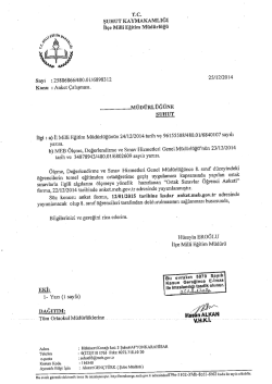 T.c. şUHUT KAYMAKAMLIĞI Il&ccedil;e Milli Eğitim M&uuml;d&uuml;rl&uuml;ğ&uuml;