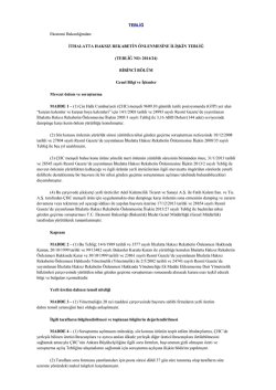 TEBLİĞ NO: 2014/24