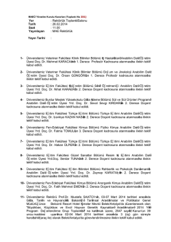 251 nolu toplantı - Genel Sekreterlik