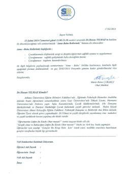 l 7/02/2014 Sayın Velimiz.