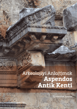 Aspendos Antik Kenti - Ankara İngiliz Arkeoloji Enstit&uuml;s&uuml; K&uuml;lt&uuml;rel