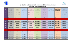 2013-2014 2. dönemi ders programı esogü eğitim fakültesi