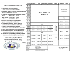 OKUL DERSLERİ 08.30-14.30