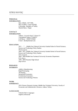 CV: Click Here - Science And Technology Policy Studies