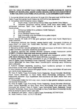 hava er eğitim tugay komutanlığı kuruyemiş &uuml;r&uuml;nleri mal alım