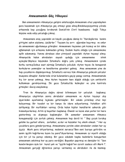Anneannemin G&ouml;&ccedil; Hikayesi