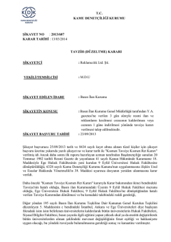 2013/607 karar tarihi : 13/03/2014 tavzih (düzeltme)