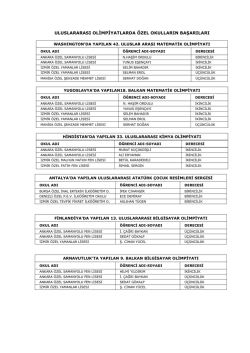 bilim olimpiyatları