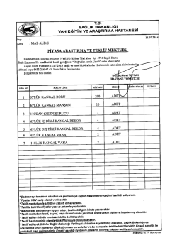 Kangal boru - Sağlık Bakanlığı