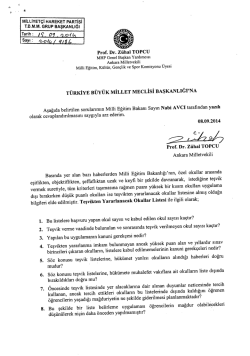 MILLIYt-:T&ccedil;l HAREKET PARTISI T.B.M.M. GRUP BAŞKANLıGı