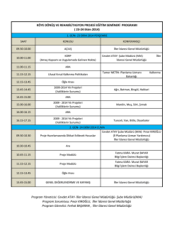 Program - İller İdaresi Genel M&uuml;d&uuml;rl&uuml;ğ&uuml;