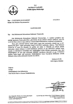 Mal Bildirim Beyannameleri - Sason İl&ccedil;e Milli Eğitim M&uuml;d&uuml;rl&uuml;ğ&uuml;