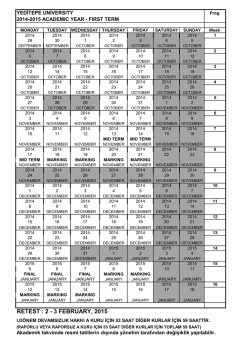 RETEST : 2 - 3 FEBRUARY, 2015