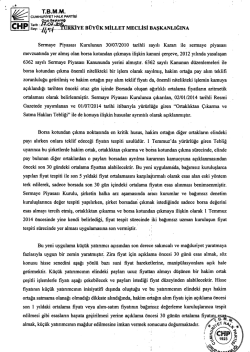 Meclis Araştırması &Ouml;nergesinin Metni