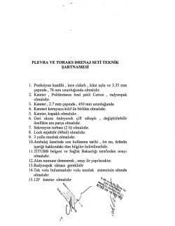 PLEVRA vE ToRAKs DRENAJ sETİ TEKNİK