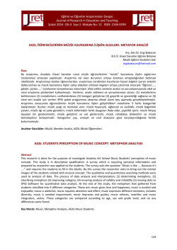 Makale - Eğitim ve &Ouml;ğretim Araştırmaları Dergisi