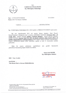 İl&ccedil;e Milli Eğitim M&uuml;d&uuml;rl&uuml;ğ&uuml; Yazısı - tarsus il&ccedil;e mill&icirc; eğitim m&uuml;d&uuml;rl&uuml;ğ&uuml;